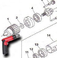  Sioux  SDR10P26N3 Series Drill  Non Reversing Single Reduction Repair Parts List 