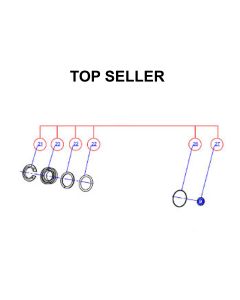 RK8000LS-BPKC Upper Hydraulic Seal Kit for Rivet King 8000LS 